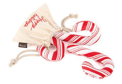 P.L.A.Y Christmas Candy Canes Plush Dog Toy
