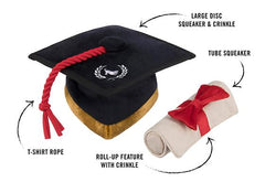 P.L.A.Y Back To School K9 Scholar Hat & Diploma Plush Dog Toy