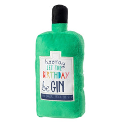 Plush Birthday Gin Bottle Dog Toy by House of Paws