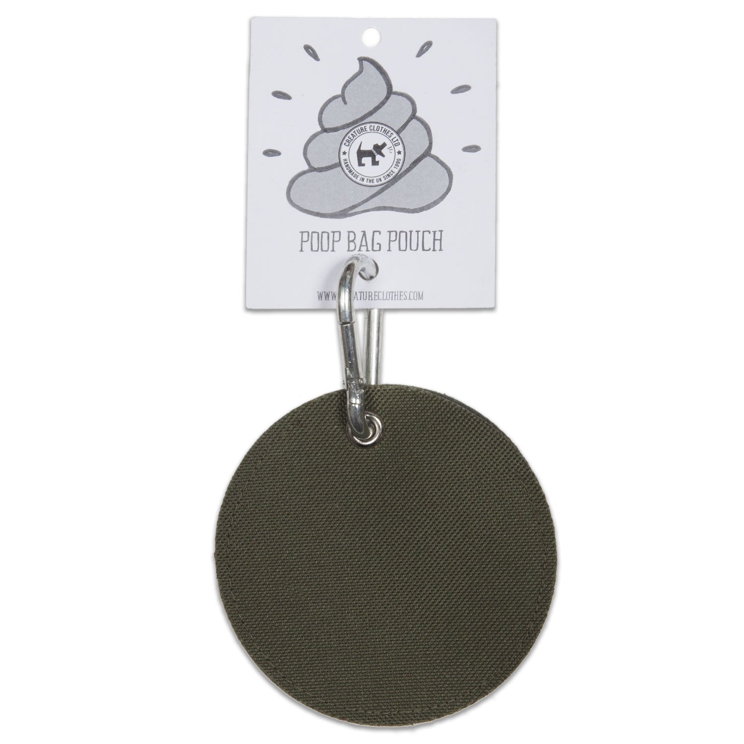 Olive Circle Leather Poo Bag Pouch