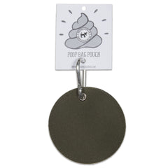 Olive Circle Leather Poo Bag Pouch