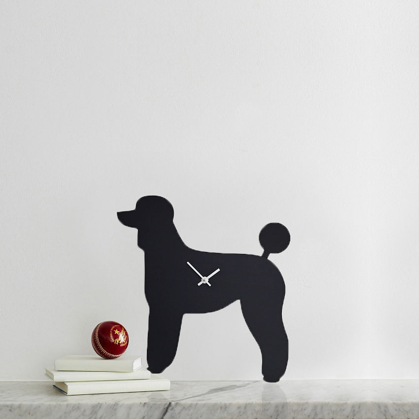 Black Poodle Clock With Wagging Tail
