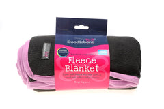 Doodlebone Super Soft Fleece Pet Blanket Grey and Pink