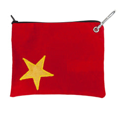 Yellow Star On Red Treats Pouch