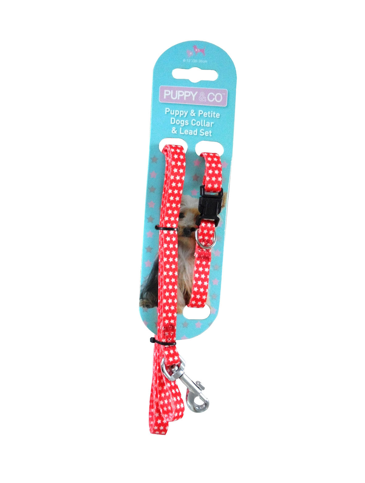 Red Stars Puppy Collar And Lead Set by Hem And Boo
