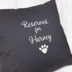 Personalised Reserved for the Dog Cushion 