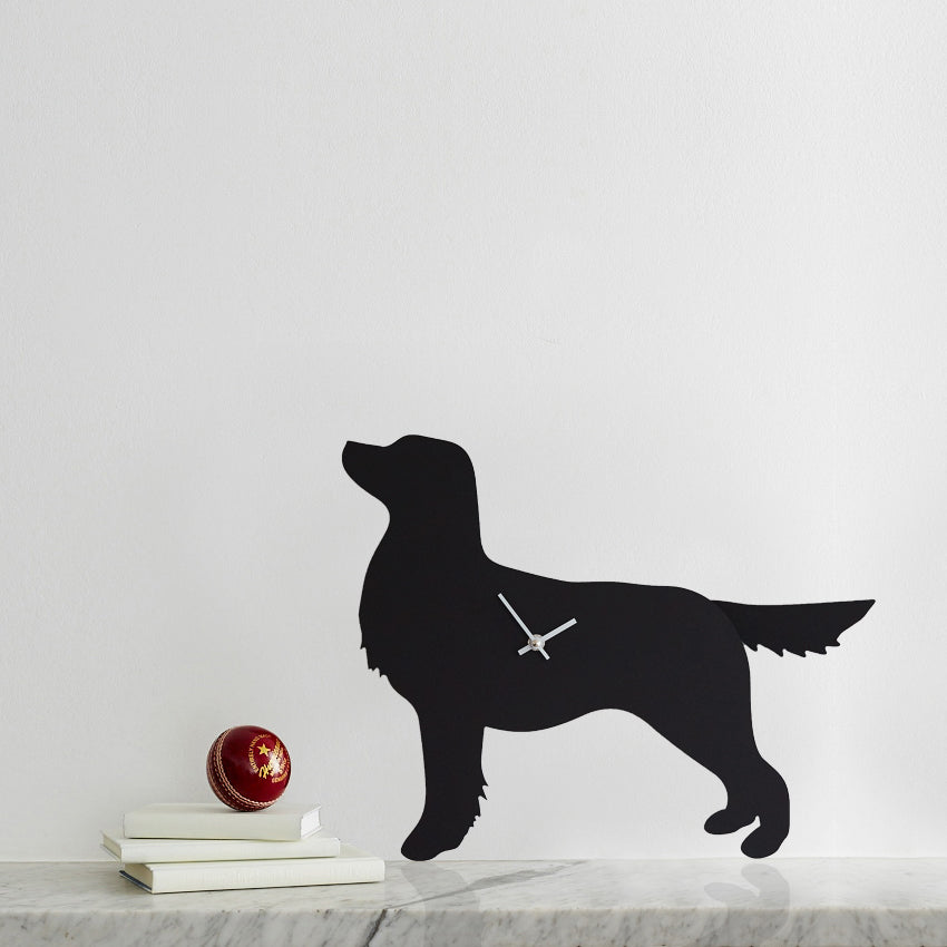 Black Retriever Clock With Wagging Tail