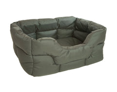 P&L Green Country Heavy Duty Waterproof Rectangular Drop Front Dog Beds | Made in the UK