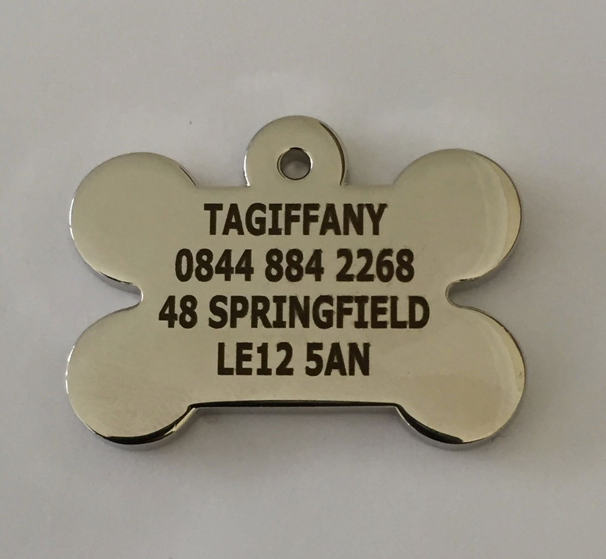 Dog Tagging Chunky Chrome Large Bone Designer Dog Tag | Pet ID Tags – Chelsea Dogs