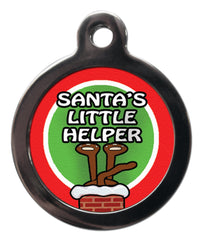 Santa's Little Helper Chimney Christmas Dog Tag