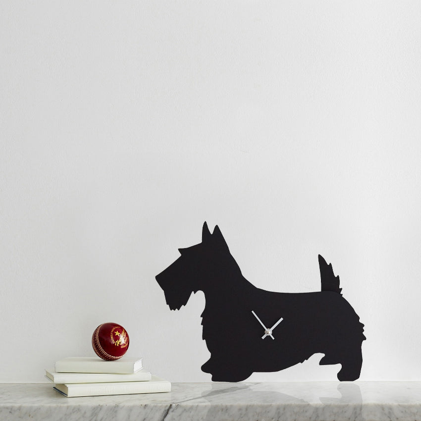 Black Scottie Clock With Wagging Tail