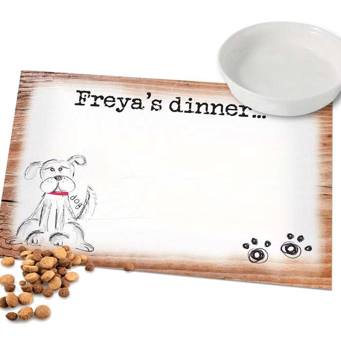 Personalised Scribble Dog Placemat