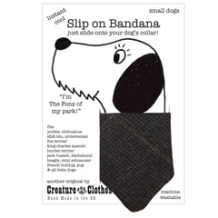 Creature Clothes Slip On Dog Bandana Jack Grey Tweed | Dog Bandanas