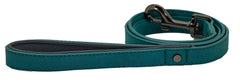 Brights Tech Teal Vegan Leather Dog Lead