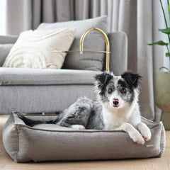 STRIPPO Mokka Corduroy Luxury Dog Bed by Labbvenn