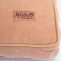 Tan Fleece Cushion Dog Bed - Can Be Personalised by Miaboo