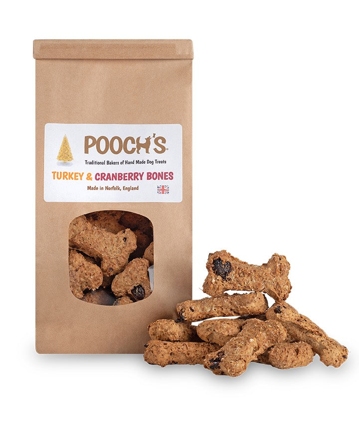 Turkey and Cranberry Bones Natural Dog Treats | Poochs