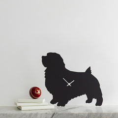 Black Terrier Clock With Wagging Tail