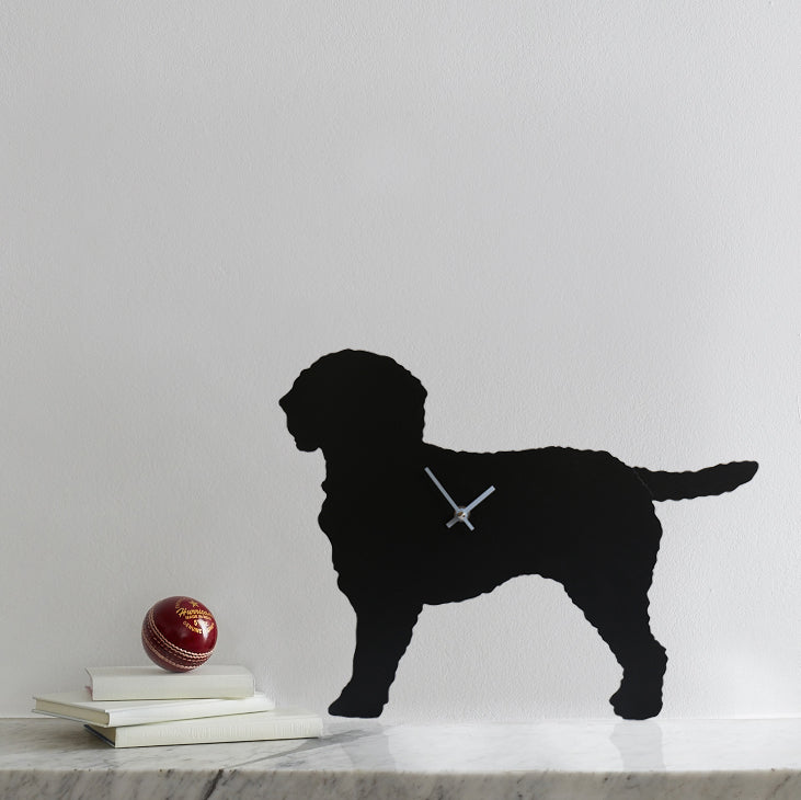 Black Labradoodle Clock With Wagging Tail | The Labrador Company