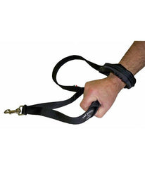 Tre Ponti Padded Double Handle Black Dog Leads