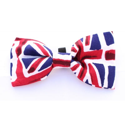 Union Jack Bow Tie Detachable Dog Collar Accessory