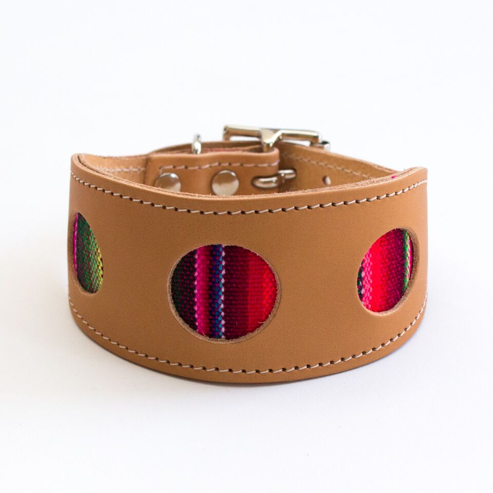 Inca Pink Hound Collar by Hiro and Wolf