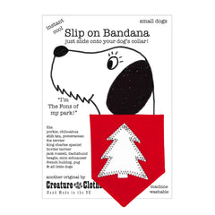 Creature Clothes Slip On Dog Bandana Red Christmas Tree | Dog Bandanas