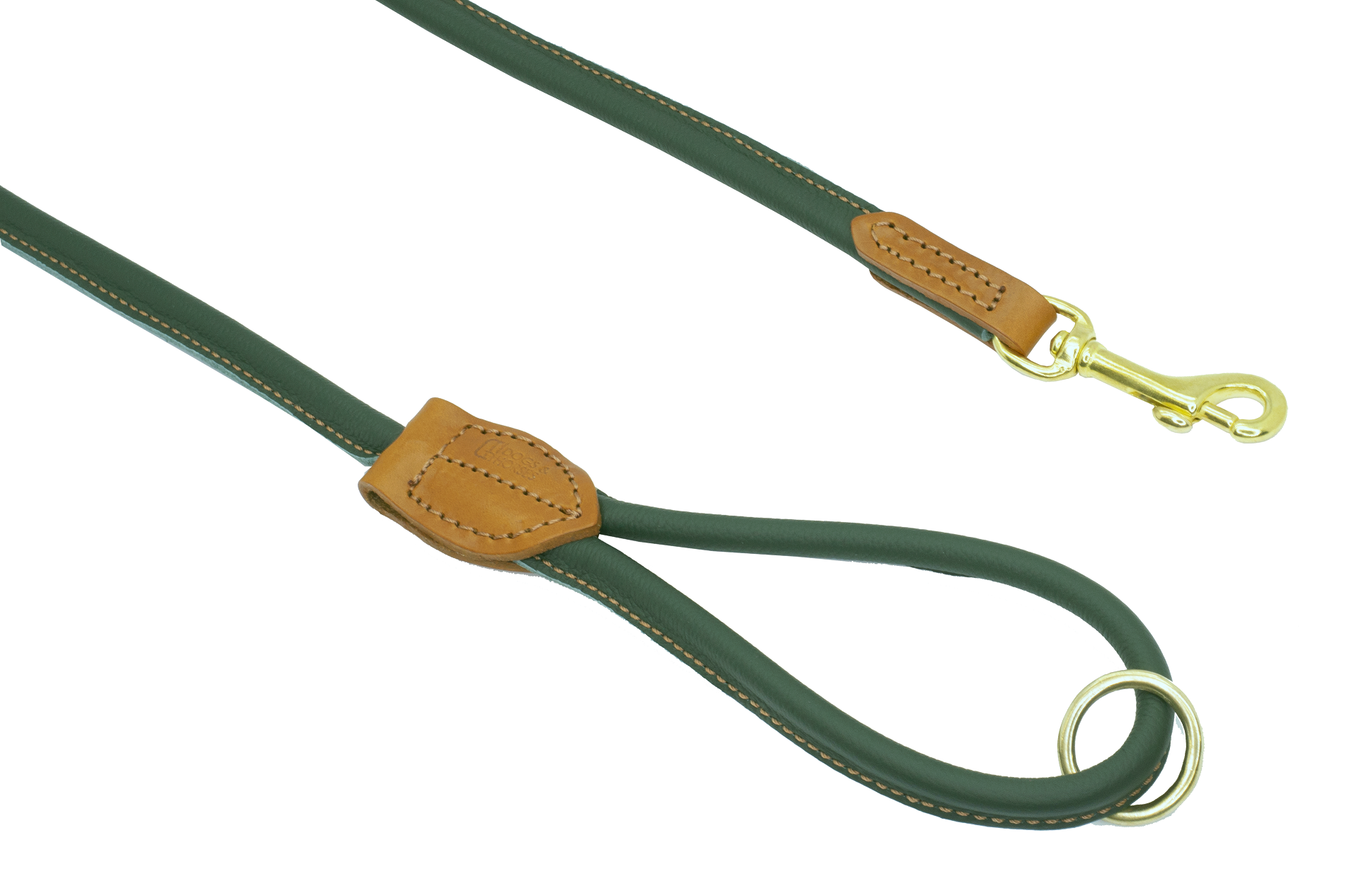 Dogs & Horses Soft Rolled Leather Leads Racing Green