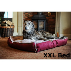 Winterberry Red Fleece Cradle Dog Bed XXL
