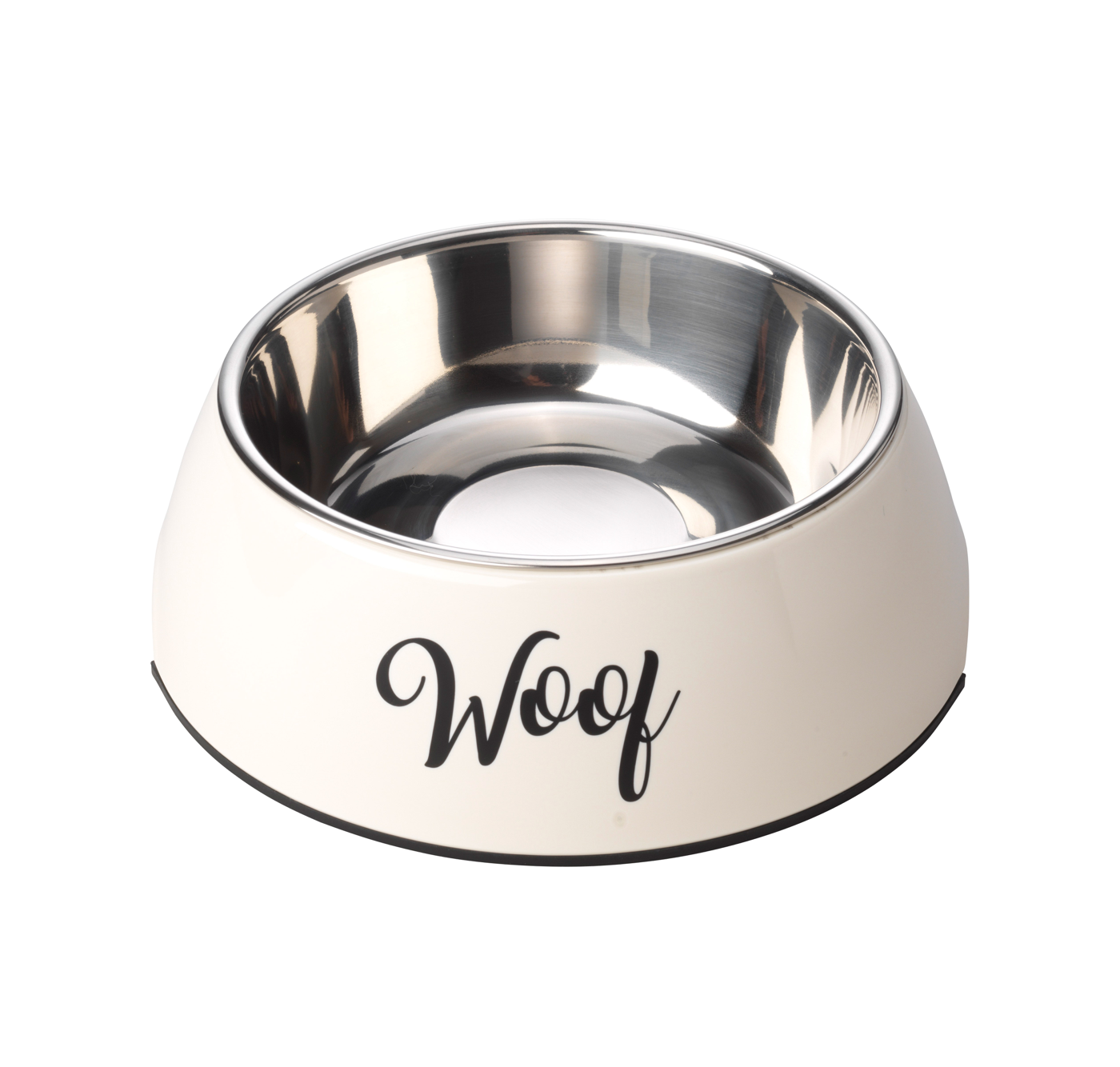 Woof Cream Dog Bowl by House of Paws