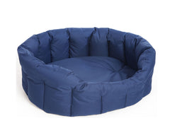 Blue Country Heavy Duty Waterproof Oval Drop Front Dog Beds by P&L | Made in the UK