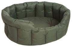 Green Country Heavy Duty Waterproof Oval Drop Front Dog Beds by P&L