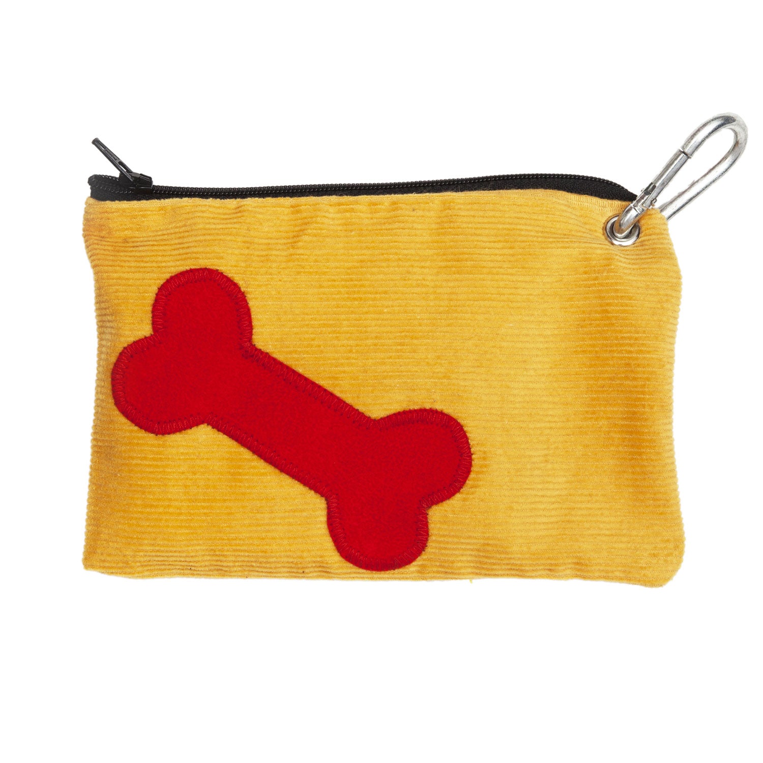 Red Bone On Yellow Cord Treats Pouch