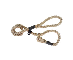 Natural Cotton Mix Rope Slip Dog Lead by Hem And Boo